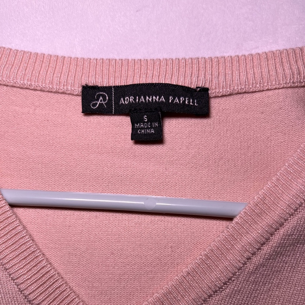 Adrianna Papell pink long sleeve top